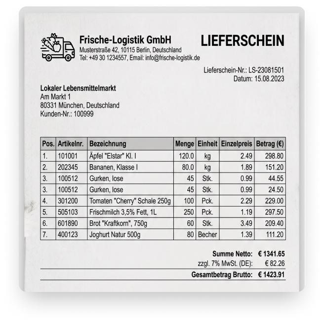Lieferscheine<br />hochladen